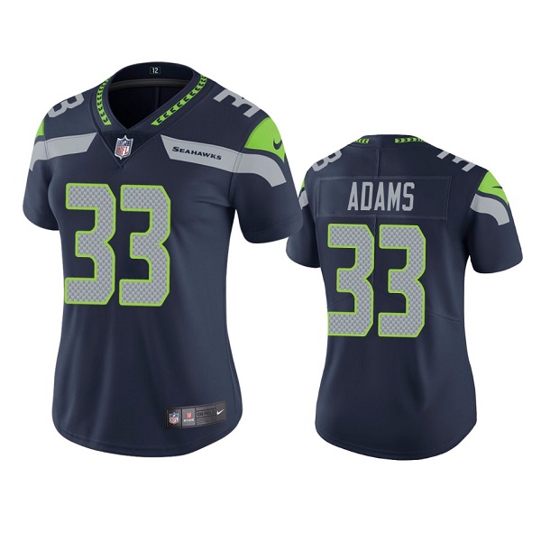 Women's Seattle Seahawks #33 Jamal Adams Navy NFL Vapor Untouchable Limited Stitched Jersey(Run Small)